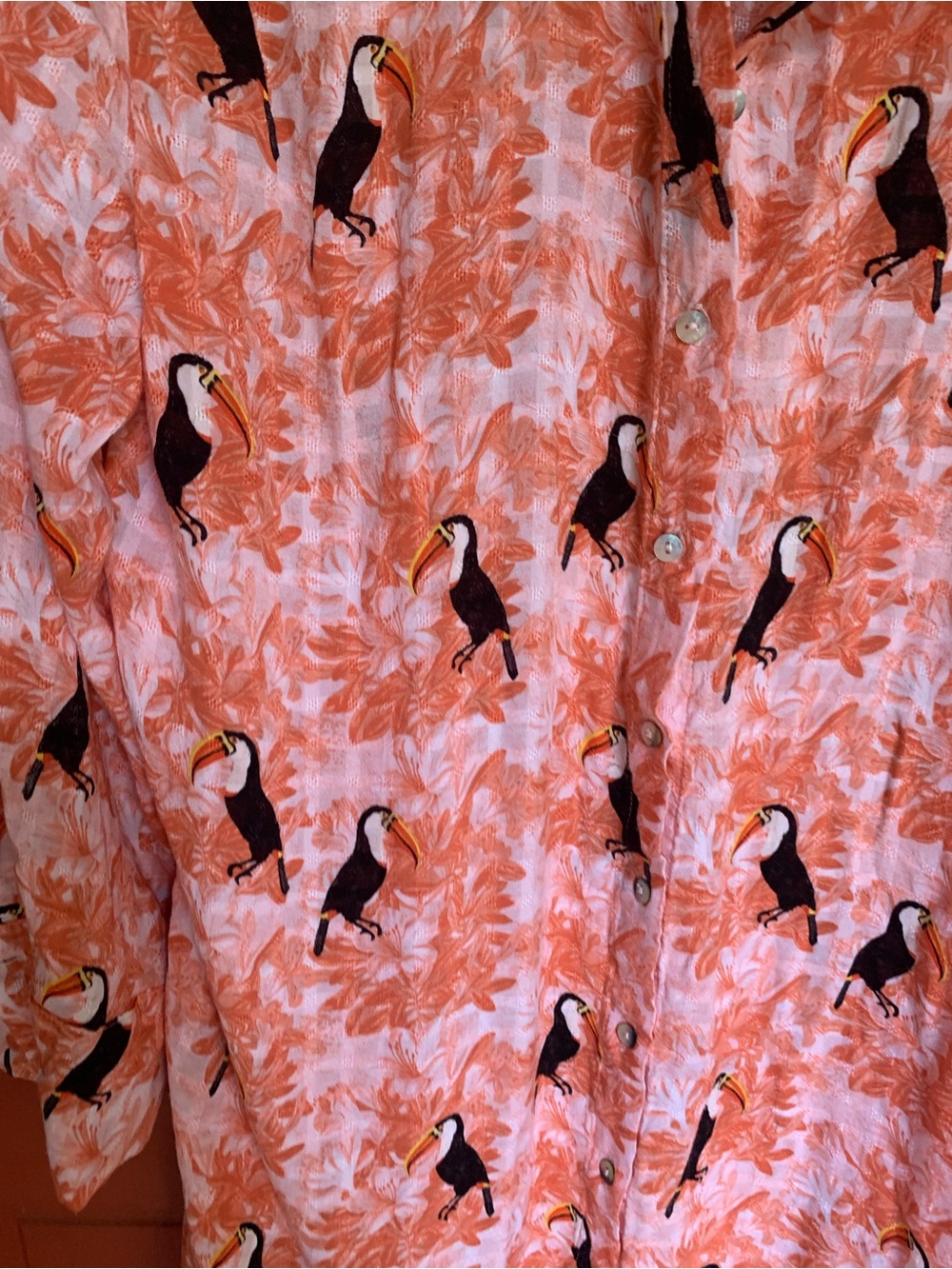 Jane and Delancey Tropical Toucan Print Long Sleeve Top - Picture 3 of 4